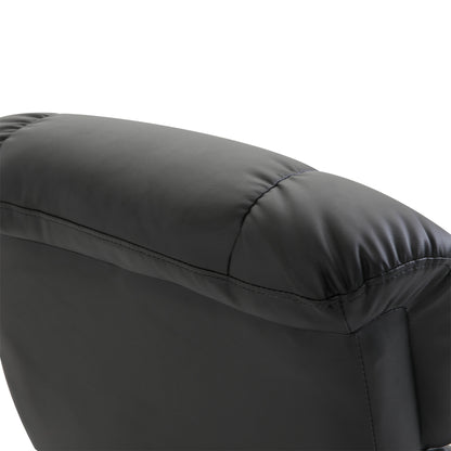 HOMCOM Massagesessel mit Fußhocker, 10 Vibrationspunkte, 145° verstellbare Rückenlehne, Schwarz