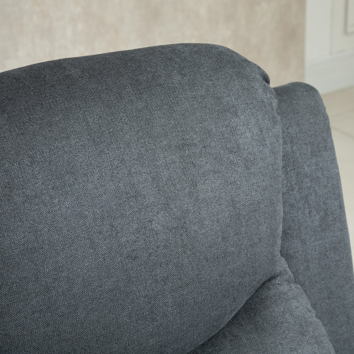 HOMCOM Sessel mit Liegefunktion für Wohnzimmer, 150° neigbar, Leinenoptik, Dunkelgrau
