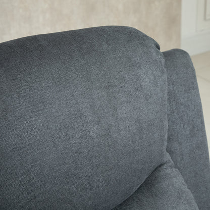 HOMCOM Sessel mit Liegefunktion für Wohnzimmer, 150° neigbar, Leinenoptik, Dunkelgrau