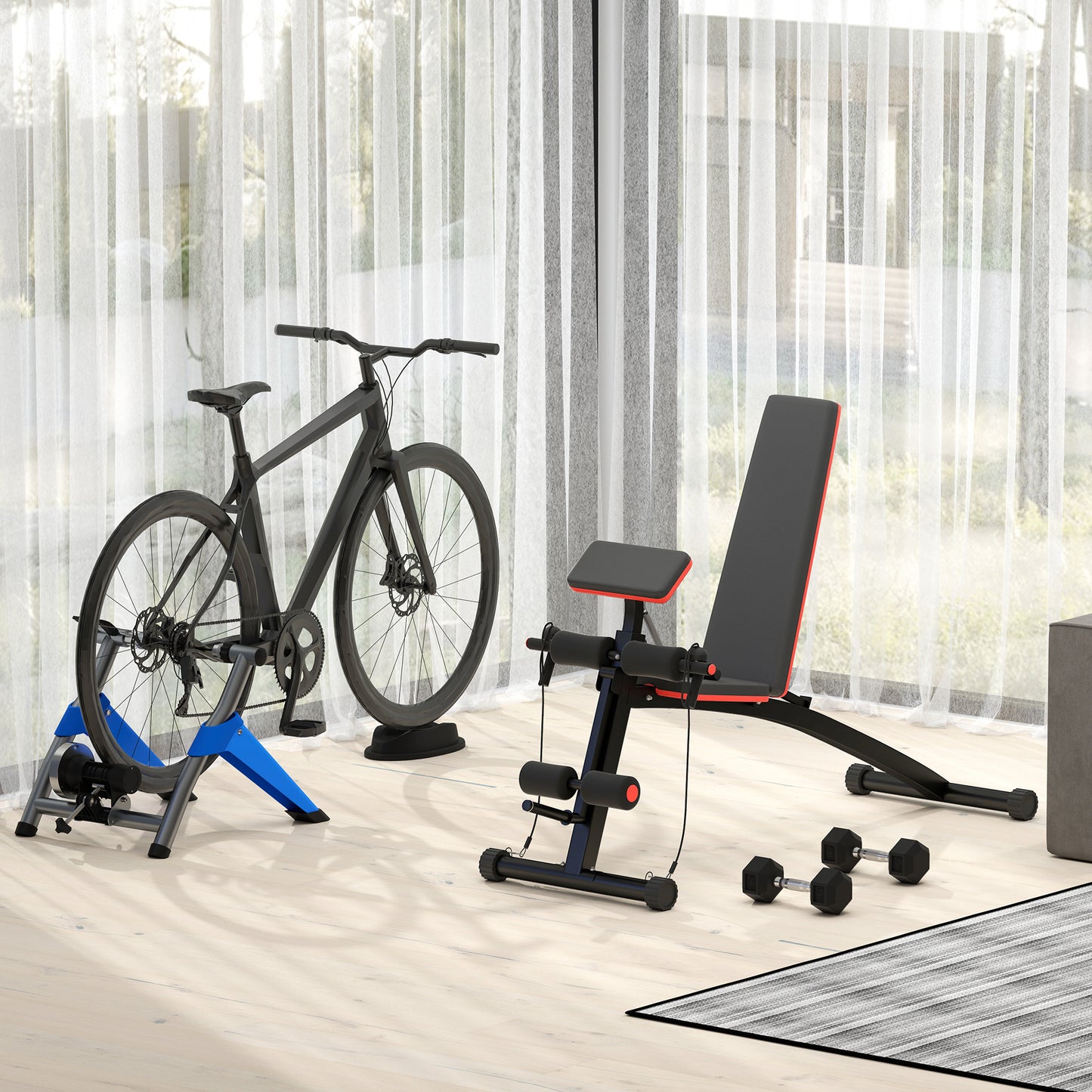 HOMCOM Hexagon Hanteln, 2er Set Hanteln mit gerändeltem Griff, Kurzhantelset aus Gusseisen, 2 x 4 kg, Kurzhanteln für Männer Frauen, Zuhause, Fitnessstudio, Krafttraining