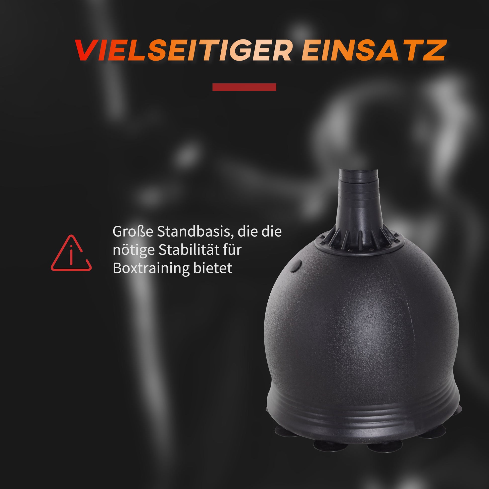 HOMCOM Boxsack Stehend 165cm Erwachsene Freistehender Heavy Duty Standboxsack mit Saugnapf-Basis Boxpartner Boxing Trainer Geeignet für Profis und Anfänger Schwarz