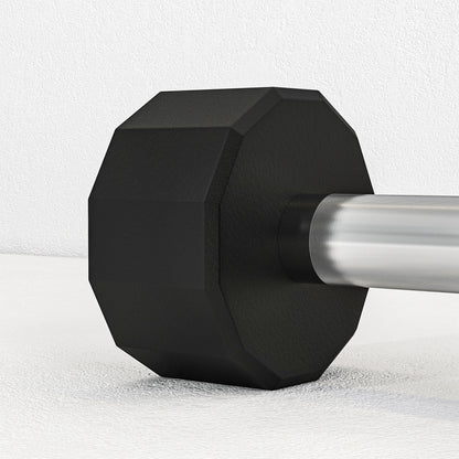 SPORTNOW Kurzhantel-Set 2 x 5kg, kein Wegrollen, rutschfester Griff, Gummimantel, Metallkern, Schwarz