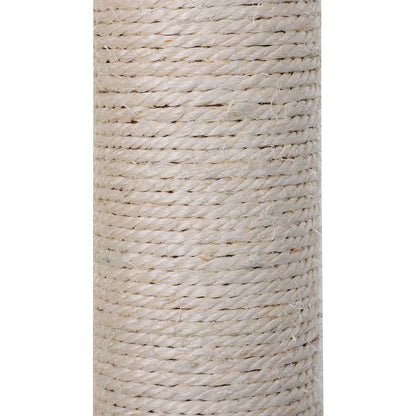 PawHut Kletterbaum Katzenbaum Kratzbaum mit Sisalsäule Plüsch-Hängematte Spanplatte Grau 50 x 36 x 70 cm