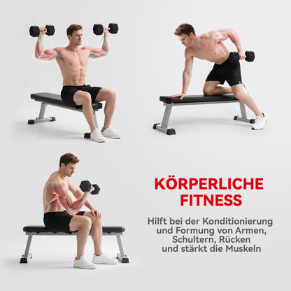 HOMCOM Hanteln mit gerändeltem Griff, Kurzhantel aus Gusseisen, 1 x 20kg, Kurzhanteln für Männer und Frauen, Dumbbell für Zuhause, Fitnessstudio, Krafttraining