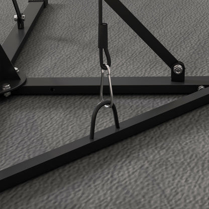 SPORTNOW Boxsackständer, höhenverstellbar, mit Speedball, Metallrahmen, 160L x 145B x 175-220H cm, Schwarz