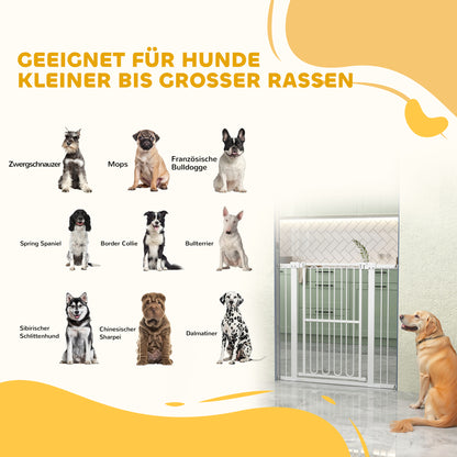 PawHut Türschutzgitter Hund، 76-104 سم Absperrgitter ohne Bohren، Treppengitter