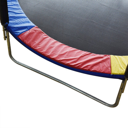 HOMCOM Trampolin Randabdeckung Sicherheitsnetz Wetterplane Leiter Randabdeckung: Ø 244cm Bunt