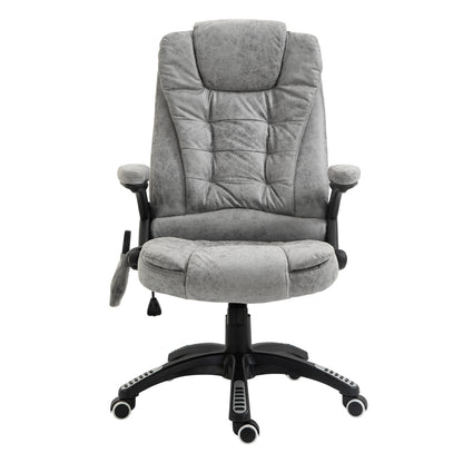 Vinsetto Chefsessel mit Massage- & Wärmefunktion, ergonomisch, verstellbar, bis 120kg, Grau
