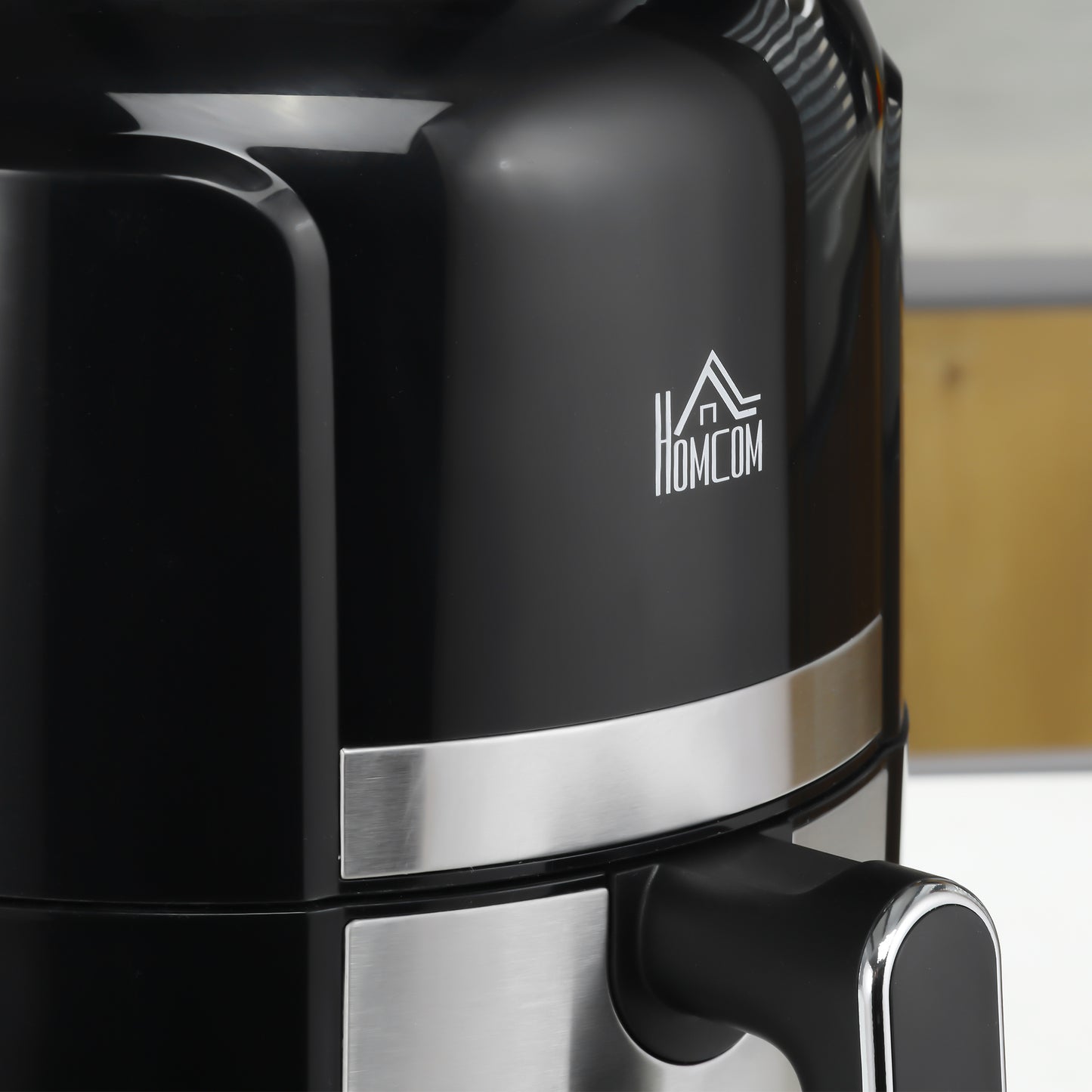 HOMCOM Heißluftfritteuse 4L, 12 Programme, 80-200° C Temperatur, Antihaftbeschichtung, Schwarz