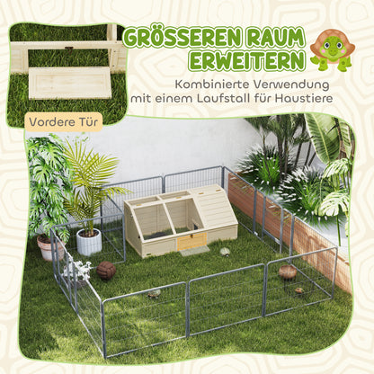 PawHut Schildkrötenbox, Outdoor Schildkrötengehege, bodenloses Design, leicht zu öffnen, Schildkrötenhaus, Natur
