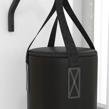 SPORTNOW Boxsack, befüllbar, mit Wandhalterung, Handschuhen und Bandagen, bis 45 kg, Schwarz
