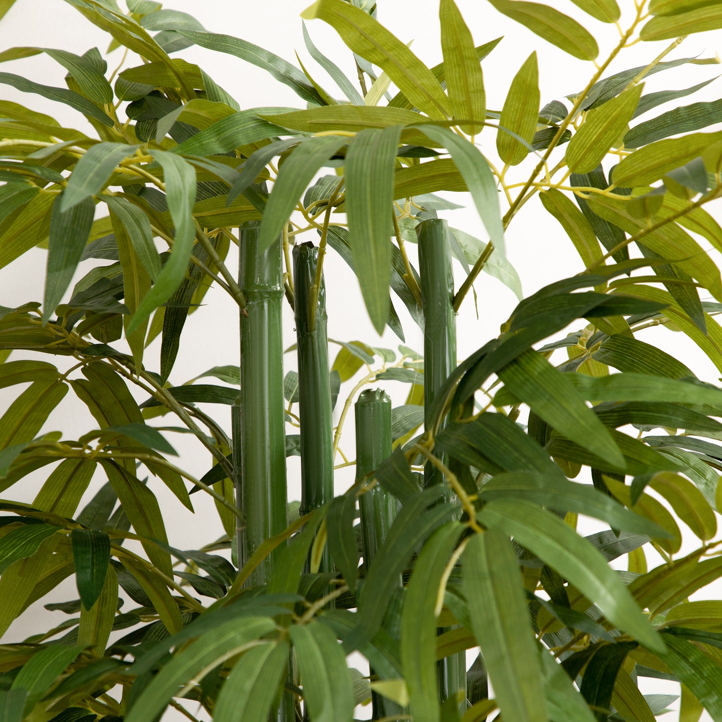 HOMCOM Kunstbambus, realistisches Aussehen, mit Blumentopf, für Indoor, 180 cm, Grün/Schwarz