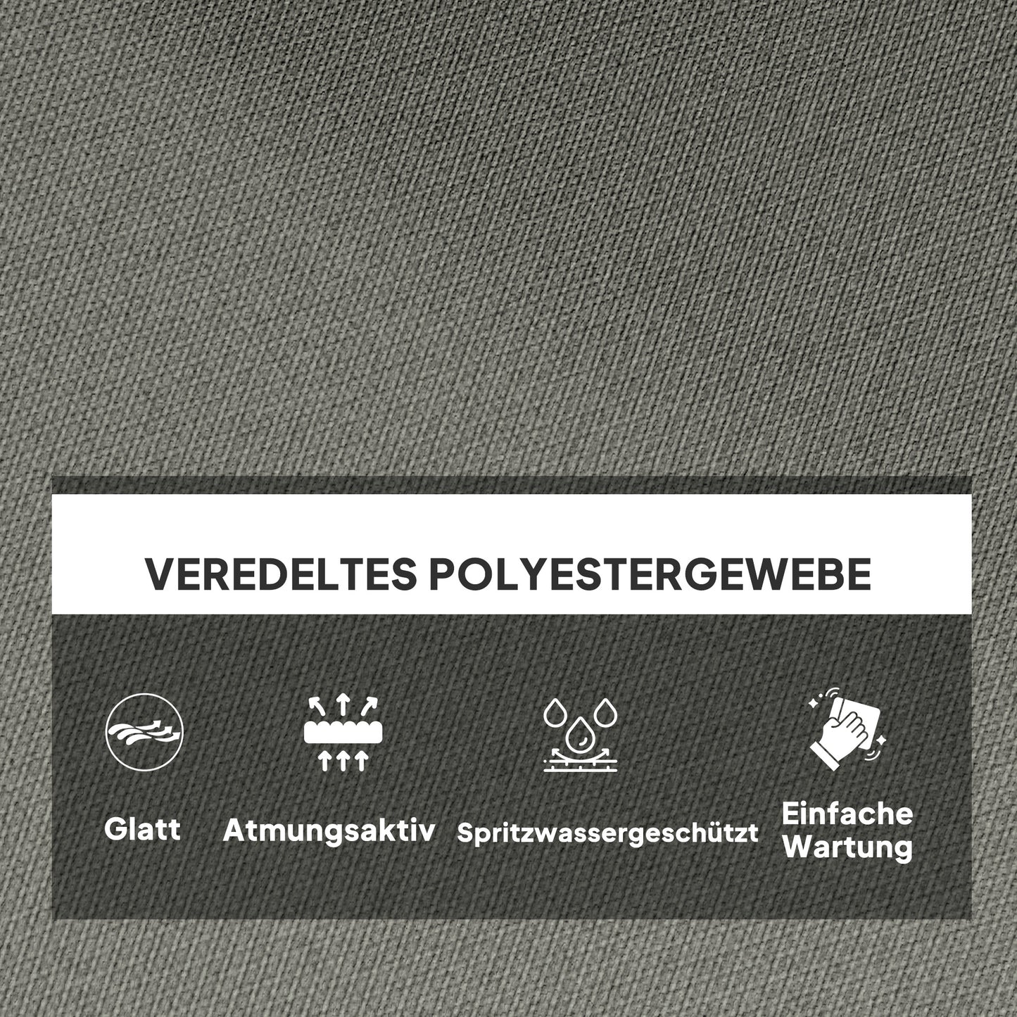 Outsunny Sitzkissen, Außensitzkissen für Hängekorb und Schaukelstühle, Outdoor-Polsterkissen, Grau