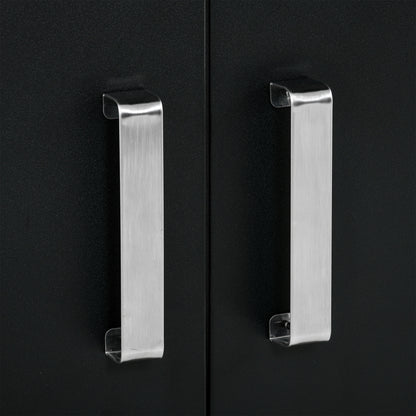 Outsunny Gasgrill mit 3 Hauptbrennern + 1 Seitenbrenner, Ablage, rostfreier Stahl, schwarz, 110 x 50 x 100 cm