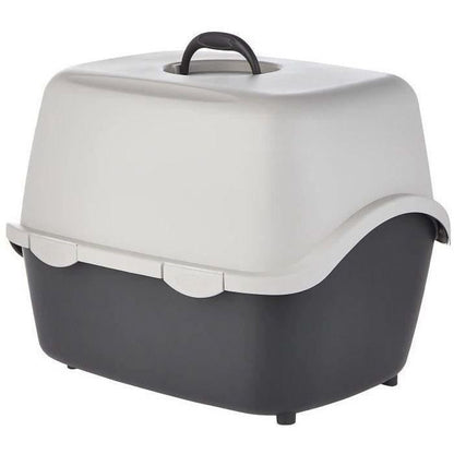 TRIXIE Vico litter box - 40 x 40 x 56 cm - Dark gray and light gray - for cats