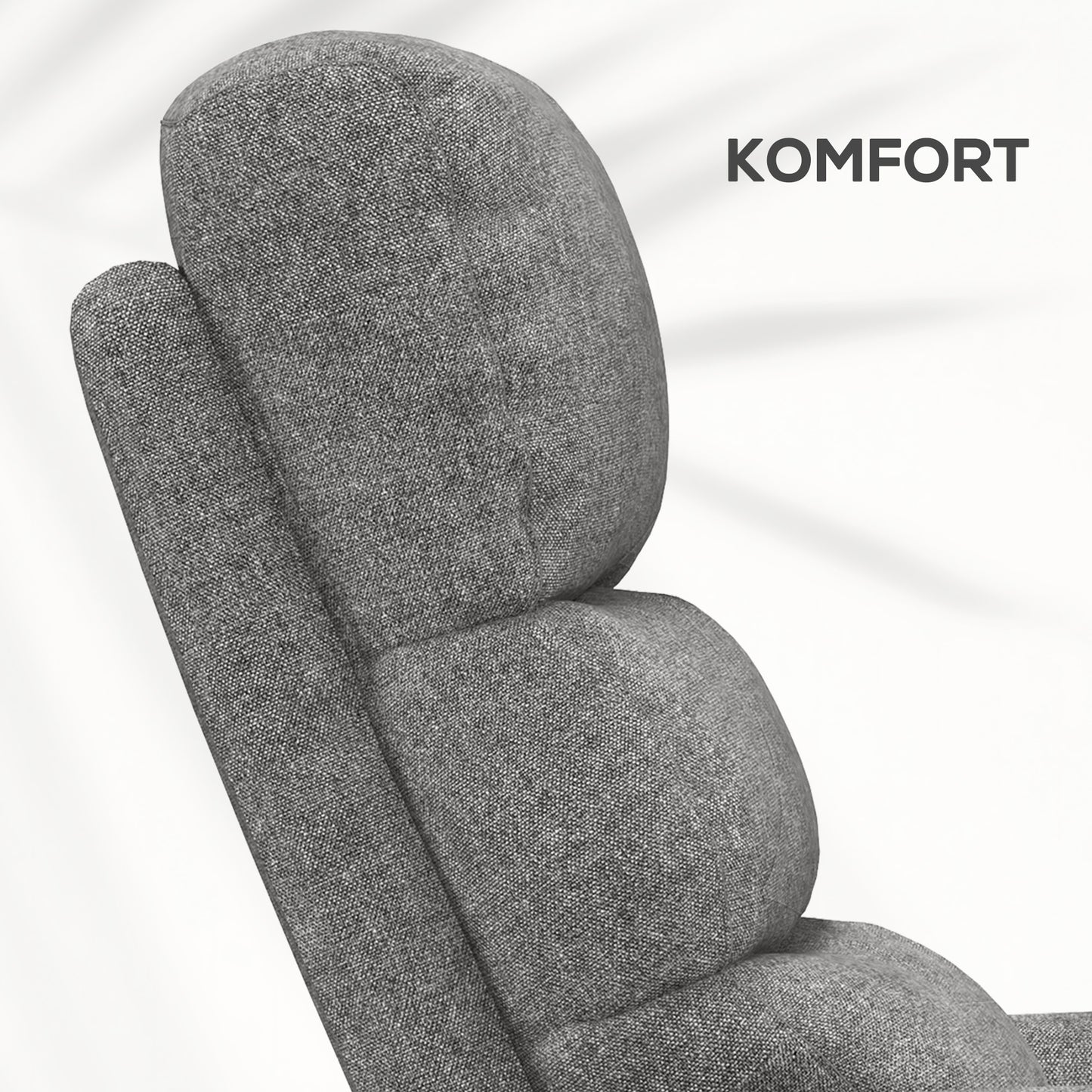 HOMCOM Relaxsessel mit Aufstehhilfe, verstellbare Rückenlehne/Fußstütze, bis 120 kg, 66 x 90 x 96 cm, Grau
