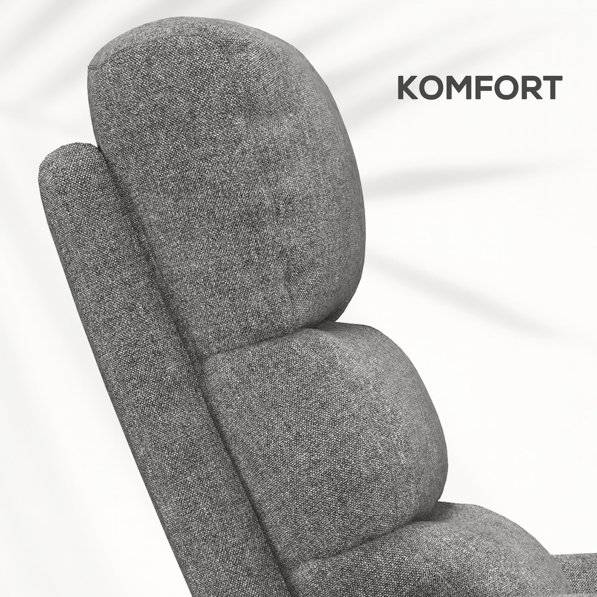 HOMCOM Relaxsessel mit Aufstehhilfe, verstellbare Rückenlehne/Fußstütze, bis 120 kg, 66 x 90 x 96 cm, Grau