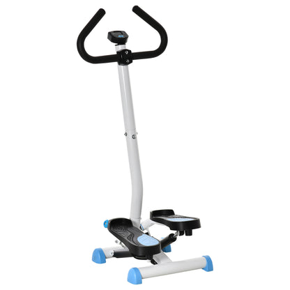 HOMCOM Stepper Fitnessgerät, LCD-Monitor, rutschfeste Pedale, Stahl und ABS, 55x44x108 cm, bis 100 kg