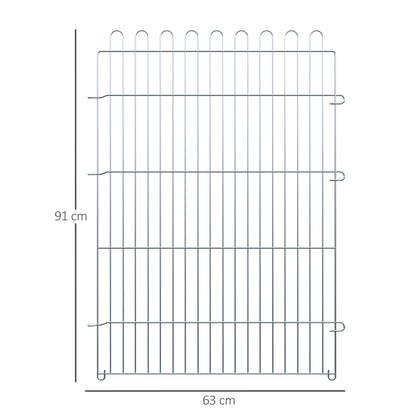 PawHut Freilaufgehege Welpenauslauf Welpenzaun Laufstall Welpengitter für Tiere 8-teilig B63 x H91 cm