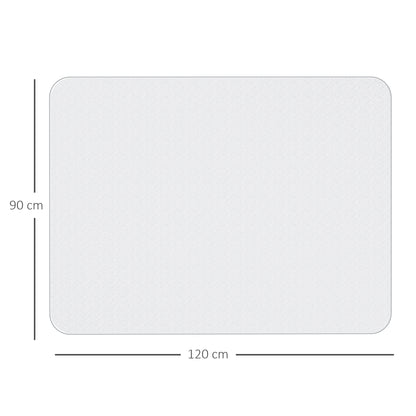 HOMCOM Bodenschutzmatte, rutschfest, 1,5mm dick, 90x120cm, Transparent