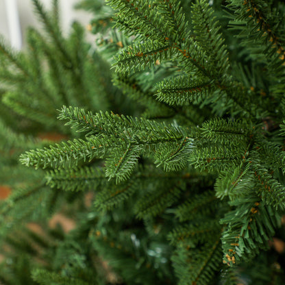 HOMCOM Weihnachtsbaum 183 cm, realistisches Aussehen, Schnellaufbau, inkl. Ständer, feuersicherer Kunststoff