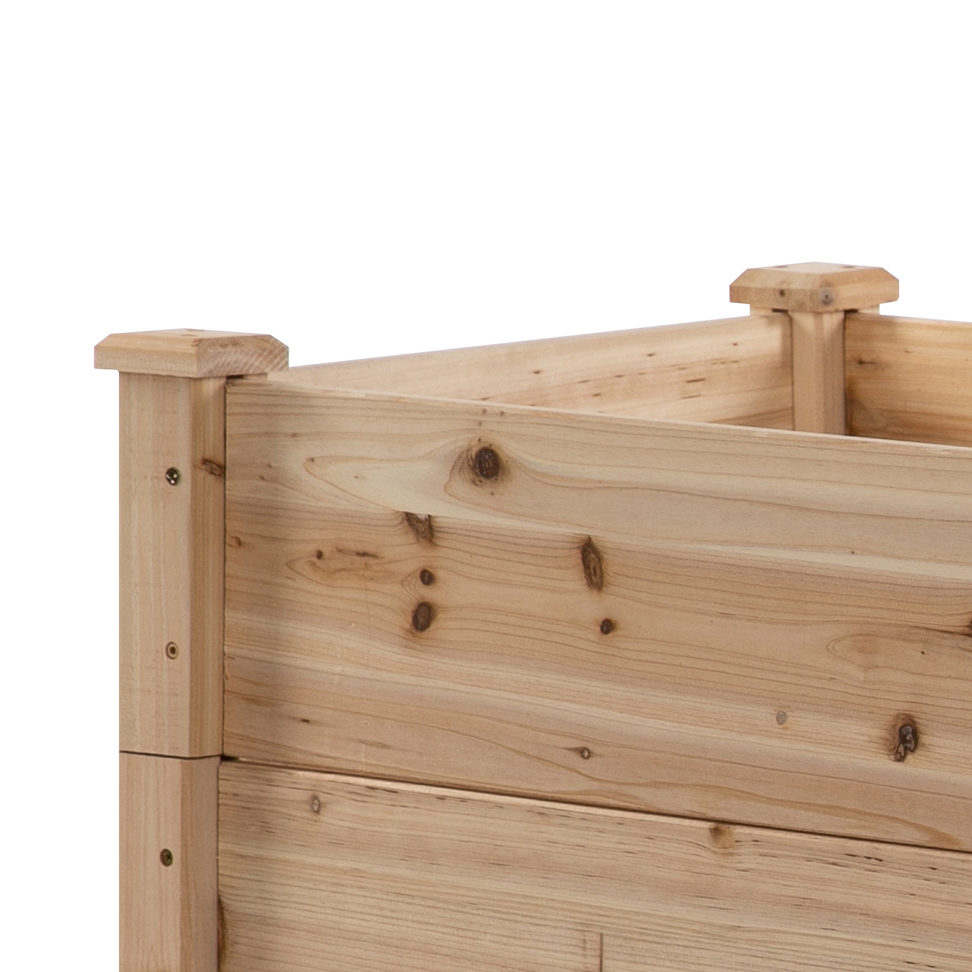 Outsunny Hochbeet 3-stufige Gartenbeet Pflanzenbeet Kräuterbeet Blumentreppe für Balkon Garten Natur Tannenholz 120 x 120 x 56 cm