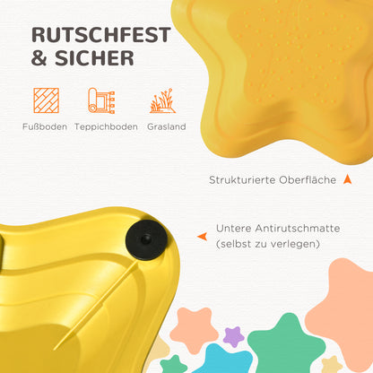 ZONEKIZ Trittsteine-Set für Kinder ab 3 Jahren, 5 Steine, rutschfest, bis 80 kg, Seestern-Design