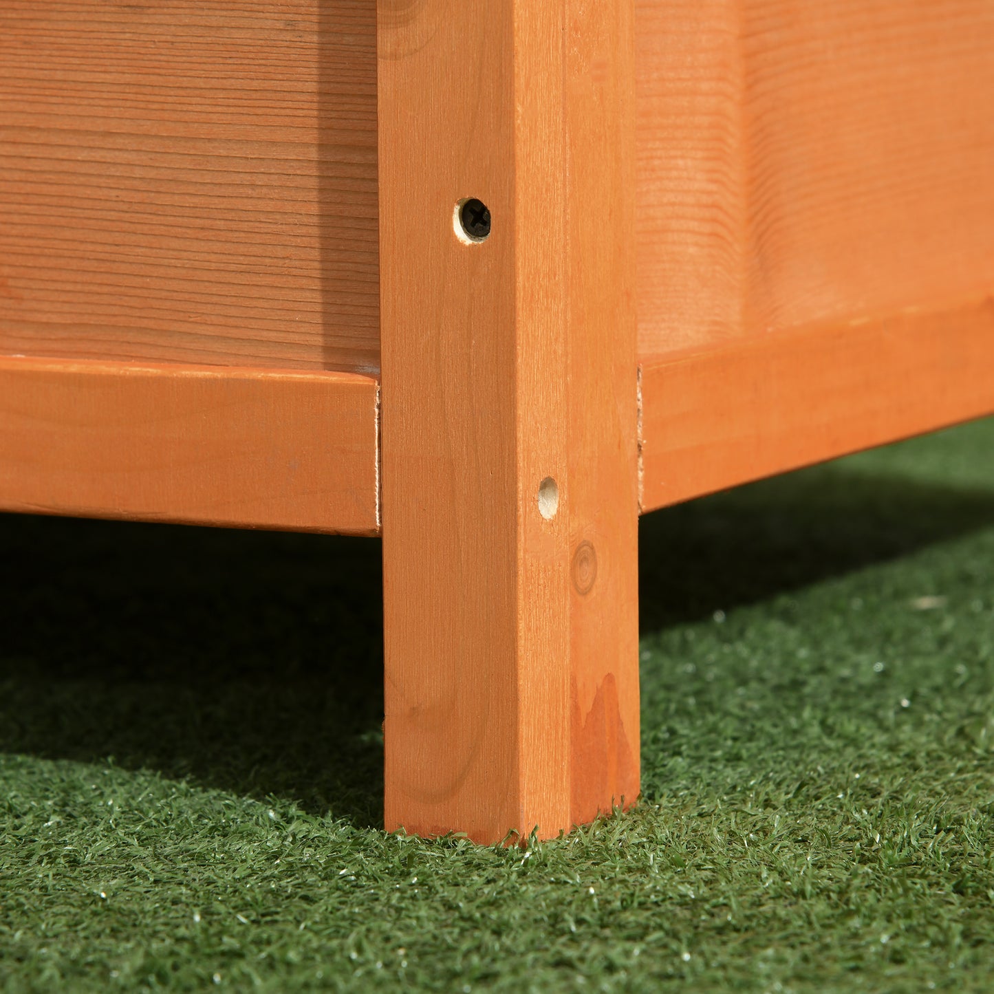 PawHut Hundehütte Outdoor, Hundehaus aus Holz mit Aufklappbares Asphaltdach, Wasserdichte Hundehöhle mit Erhöhter Boden Hütte für kleine Hunde, Gelb, 82 x 58 x 58 cm