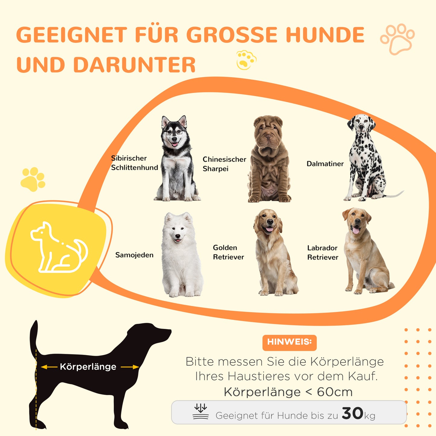 PawHut Hundebox, Haustierbox für große Hunde, Hundehütte, Indoor, 106 x 60 x 76 cm, Eiche