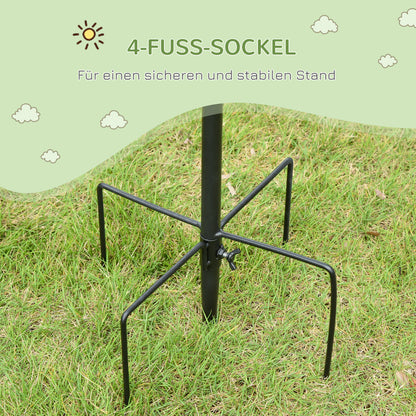 PawHut Vogel Futterstation Set aus Stahl Höhe 208 cm inkl. 4 Haken Vogeltränke Futterteller Vollständiges Futtersäulen Vogelfutterspender Station Schwarz