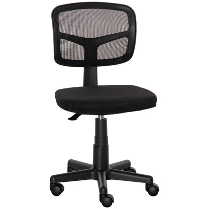 Vinsetto Bürostuhl Ergonomischer Schreibtischstuhl, Höhenverstellbarer Drehstuhl, Platzsparend Schwarz
