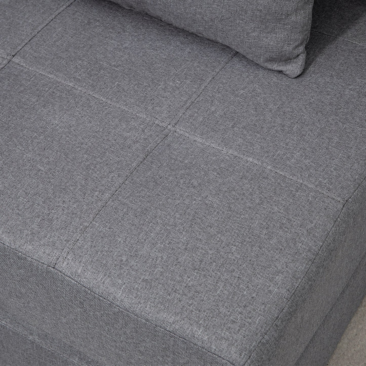 HOMCOM Schlafsessel Relaxsessel Gästebett. abnehmbarer Bezug, 70 cm x 70 cm x 61 cm, Dunkelgrau
