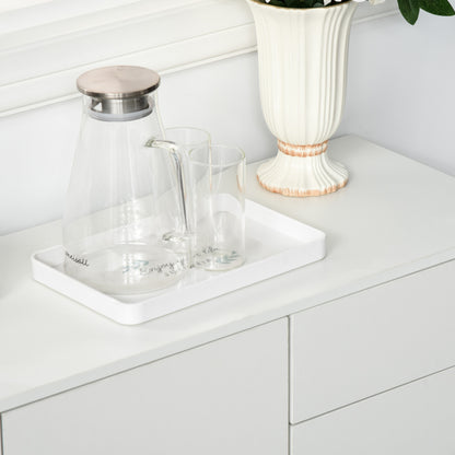 HOMCOM خزانة جانبية Kommode Anrichte، 2 Schubladen، ضغطة زر، 117 سم × 36 سم × 74 سم، Weiß