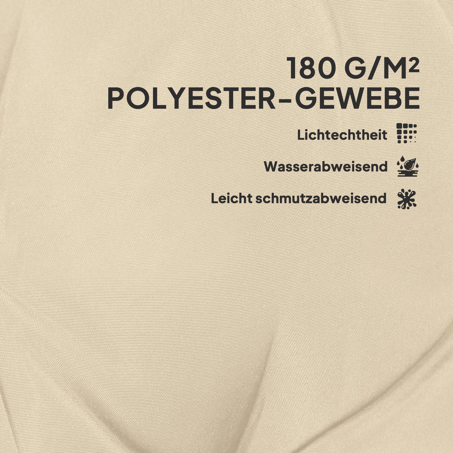 Outsunny 4er Set Sitzkissen 108 x 50 x 5 cm Stuhlkissen mit Bändern, Outdoor Indoor Sitzauflage Beige