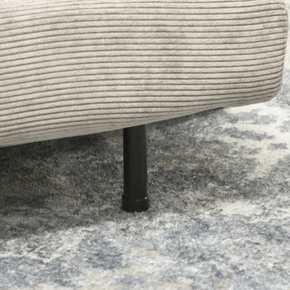 HOMCOM Schlafsofa, Gästebett, 3-fach verstellbare Rückenlehne, Leinenoptik, bis 120 kg, 141 x 90 x 81 cm, Grau