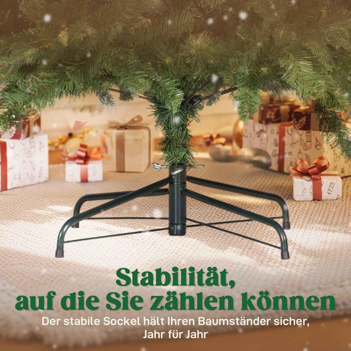 HOMCOM Künstlicher Weihnachtsbaum 180 cm Kiefernbaum künstlich mit 3026 Spitzen für drinnen