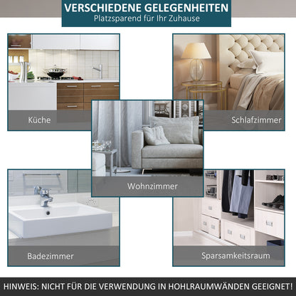 HOMCOM Gleitschienen-Bausatz für Schiebetür، تصميم ريفي، Karbonstahl، 200x4x0,6 سم، مكررًا 90 كجم، أسود