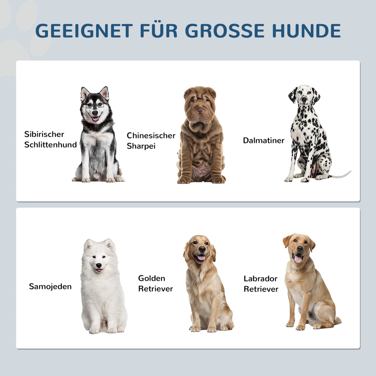 PawHut Erhöhte Futterstation für große Hunde, 2 Edelstahlnäpfe, Stauraum, 35,5x60x30 cm, Weiß