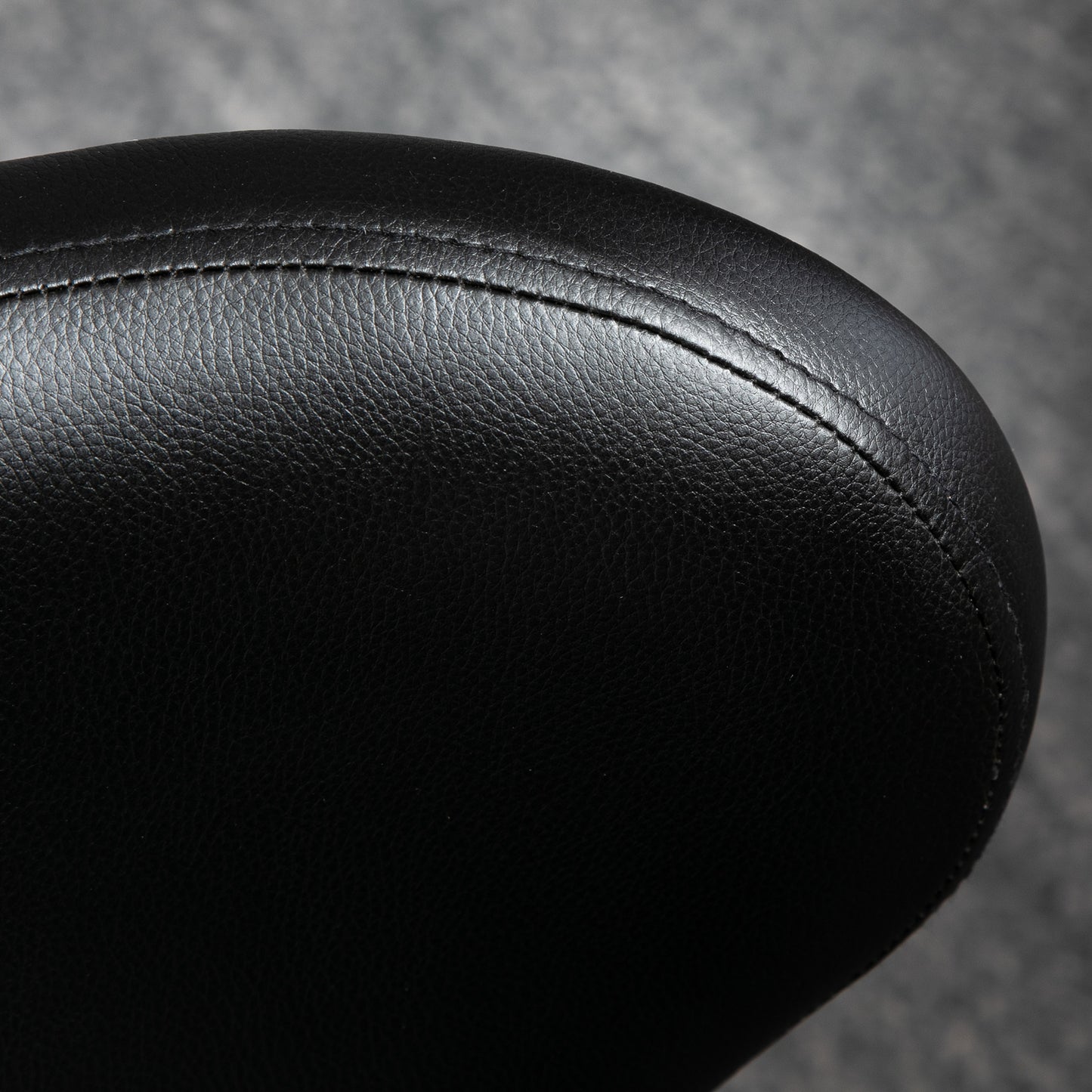 HOMCOM Salonhocker in Lederoptik, höhenverstellbar, bis 120 kg, Stahlgestell, Schwarz