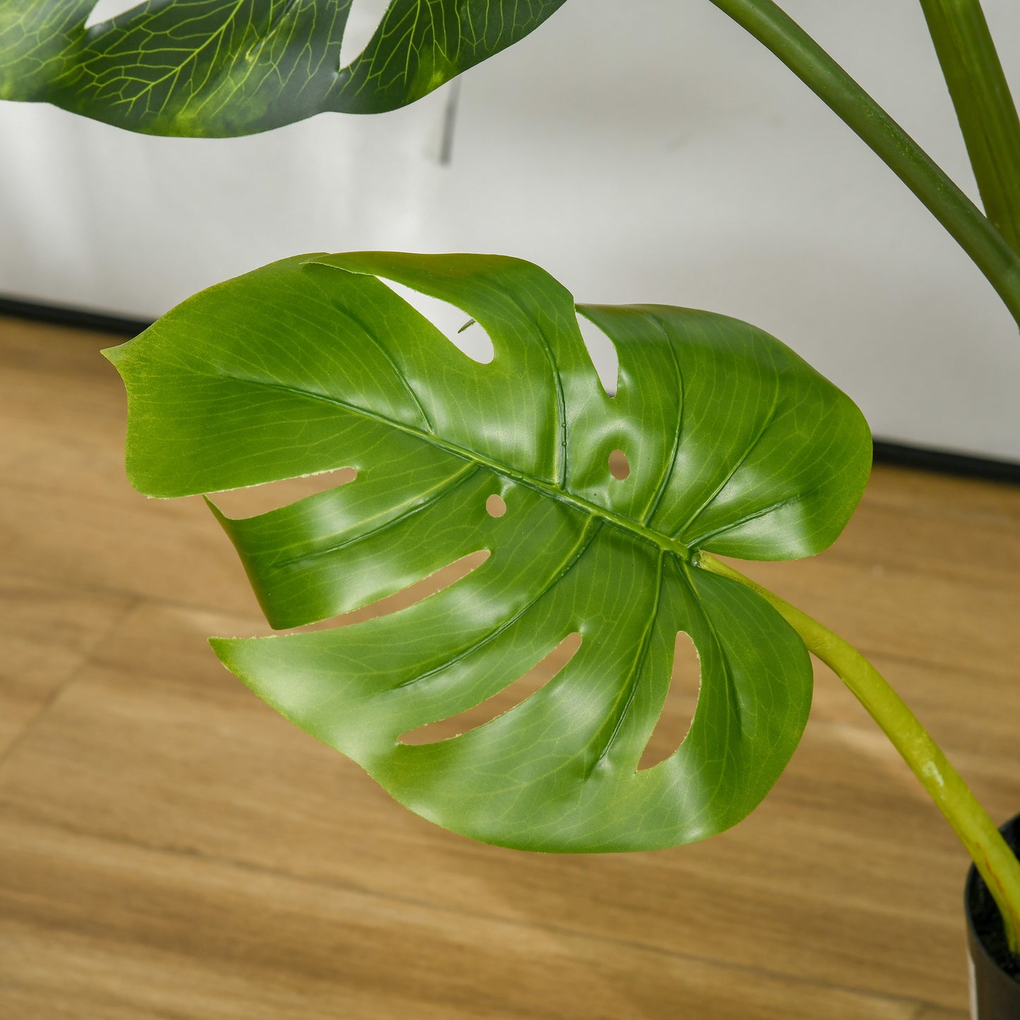 HOMCOM künstliche Pflanzen 110 cm künstlicher Monstera Kunstpflanzen im Topf Kunstbaum Zimmerpflanze Dekopflanze Büropflanze Kunststofftopf für drinnen und draußen