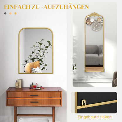 HOMCOM Wandspiegel, stilvoll, 60x3x87cm, Goldton