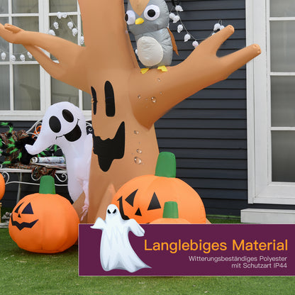 HOMCOM Halloween Aufblasbares Spukgespenst Luftfigur Aufleuchtend Deko 120/ 240 cm (Aufblasbarer Spukbaum)
