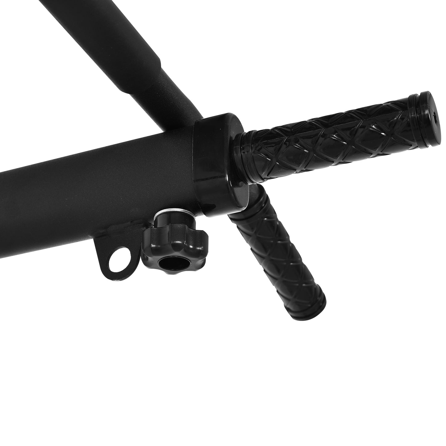 HOMCOM Klimmzugstange zur Wandmontage oder Deckenmontage bis 150 kg belastbar, Multifunktionale Pull Up Bar mit rutschfest Griffe, Ösen sicher stabil Klimmzug Stange für Fitness Zuhause, Stahl Schwarz