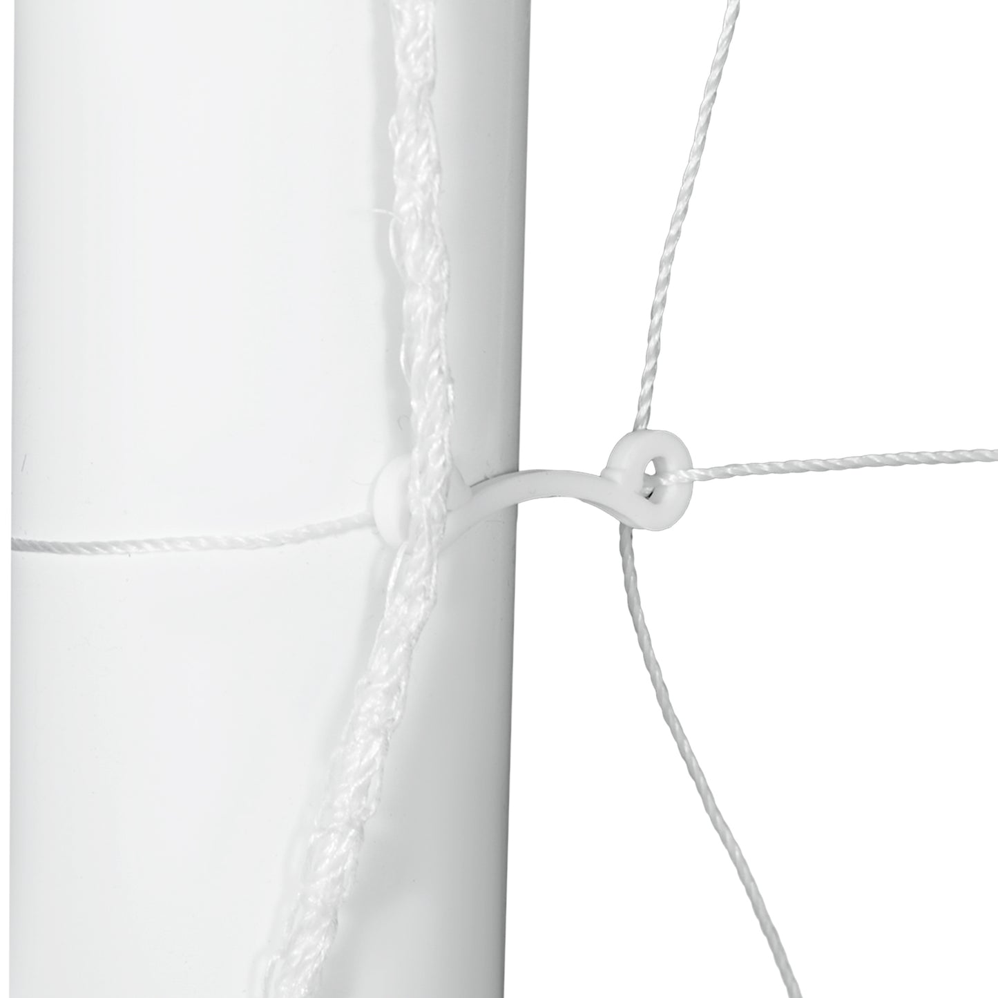 SPORTNOW Fußballtor, robustes Netz, Kunststoff-Rahmen, Heringe, 300L x 120B x 200H cm, Weiß