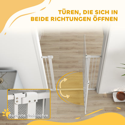PawHut Türschutzgitter Hund، 76-104 سم Absperrgitter ohne Bohren، Treppengitter