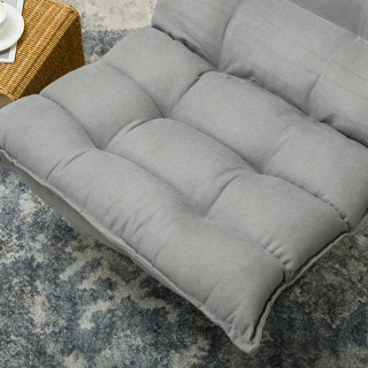 HOMCOM Relaxsessel Lesesessel, drehbar, Samtoptik, 62 cm x 70 cm x 95 cm, Hellgrau