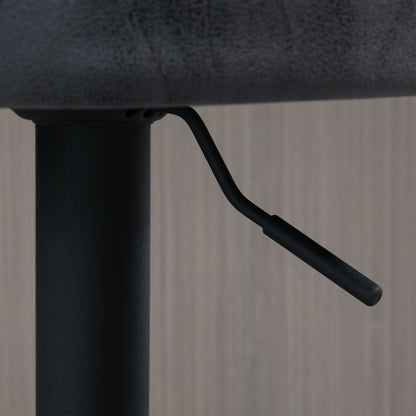 HOMCOM 2er-Set Barhocker, höhenverstellbar, 360-Grad-Schwenk-Design, 57 cm x 50 cm x 84-104cm, Grau