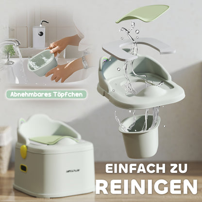 AIYAPLAY Kinder-Töpfchen, 3-in-1, abnehmbarer Aufsatz, Kunstleder-Sitzpolster, max. 50 kg, Grau