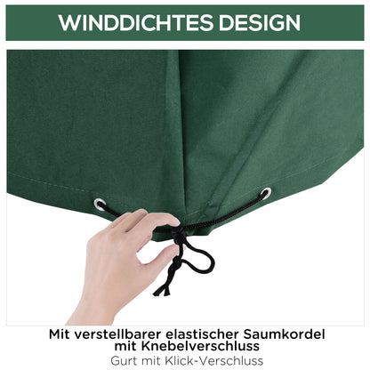 Outsunny Schutzhülle Abdeckung Abdeckhaube für Gartenmöbel 600D-Oxford Grün 135 x 135 x 75 cm