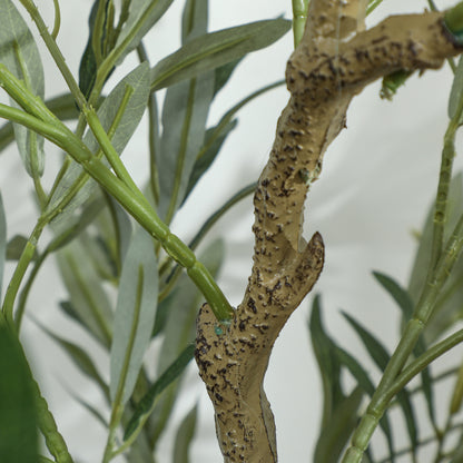 HOMCOM Kunstpflanze، Künstlicher Olivenbaum، 150 سم، 720 Blätter، 40 Oliven، مثبت Blumentopf، Dekorationspflanze، Grün